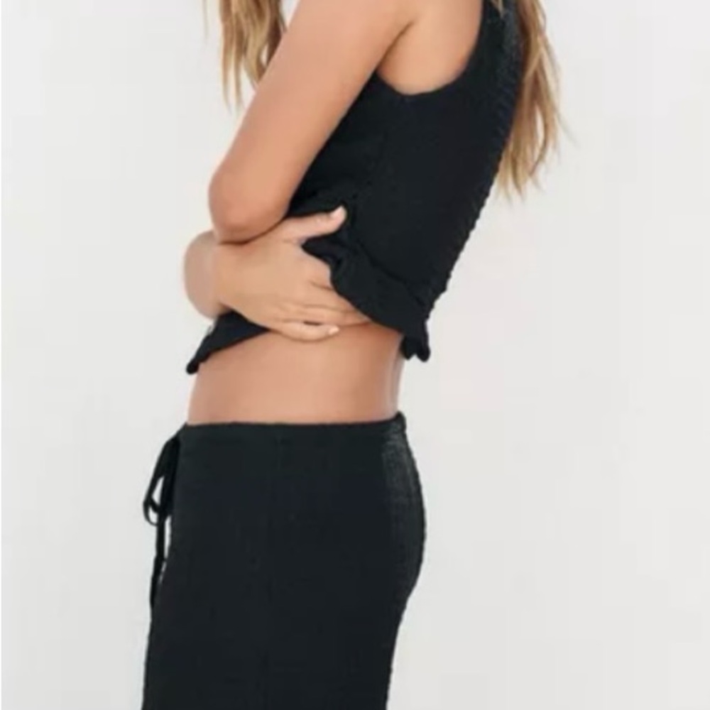 Black Knit Two-Piece Set